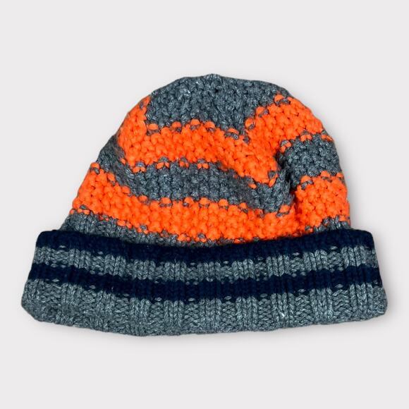 Baby Gap | Gray, Orange, Navy Striped Beanie | M/L Toddlers - Picture 2 of 5